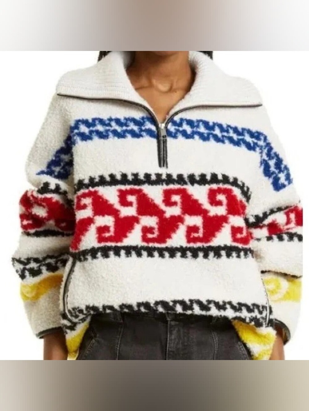 Isabel Marant Étoile Marner Fleece Pullover Top - Picture 3 of 13